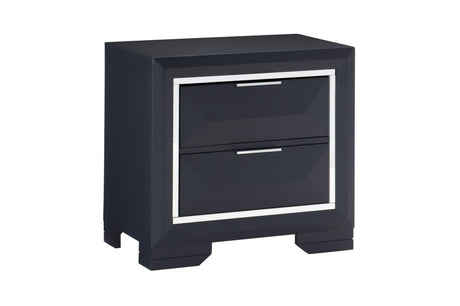 Chest drawer storage in midnight blue finish