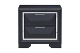 Side angle of nightstand included in set