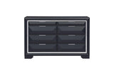 King size bed headboard in midnight blue wood
