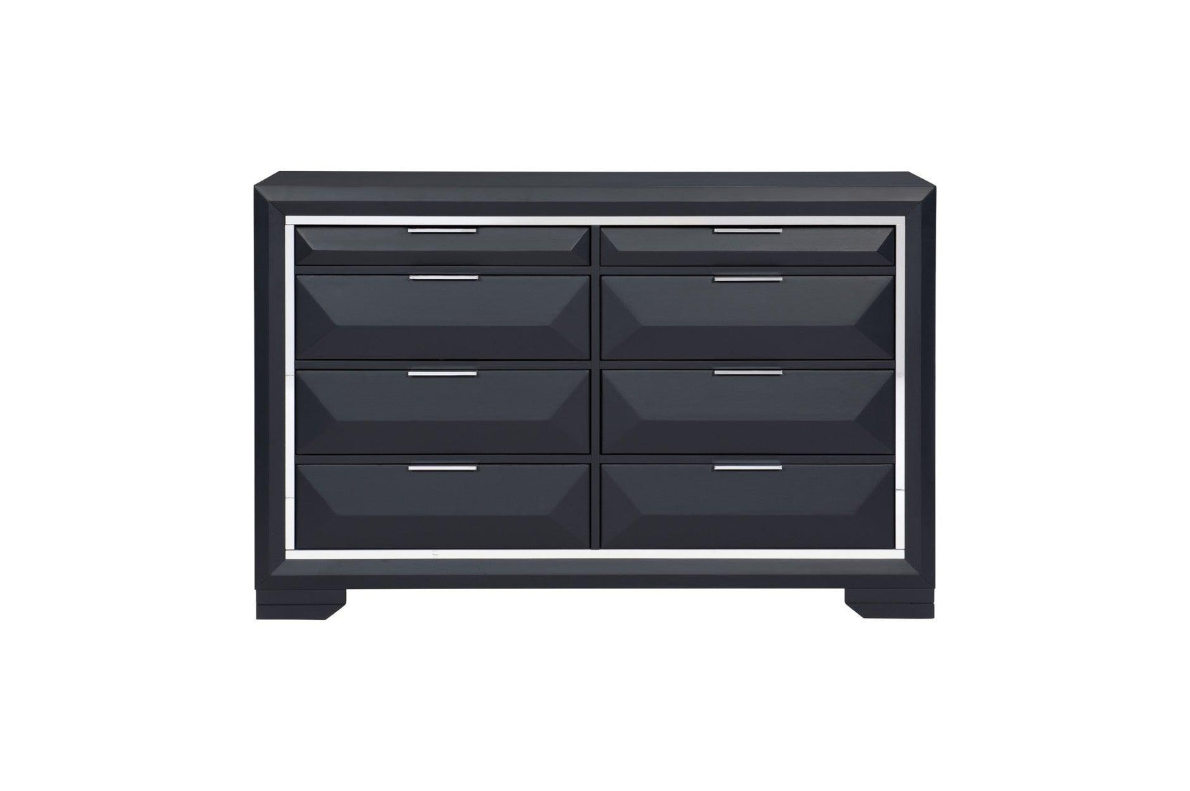 King size bed headboard in midnight blue wood