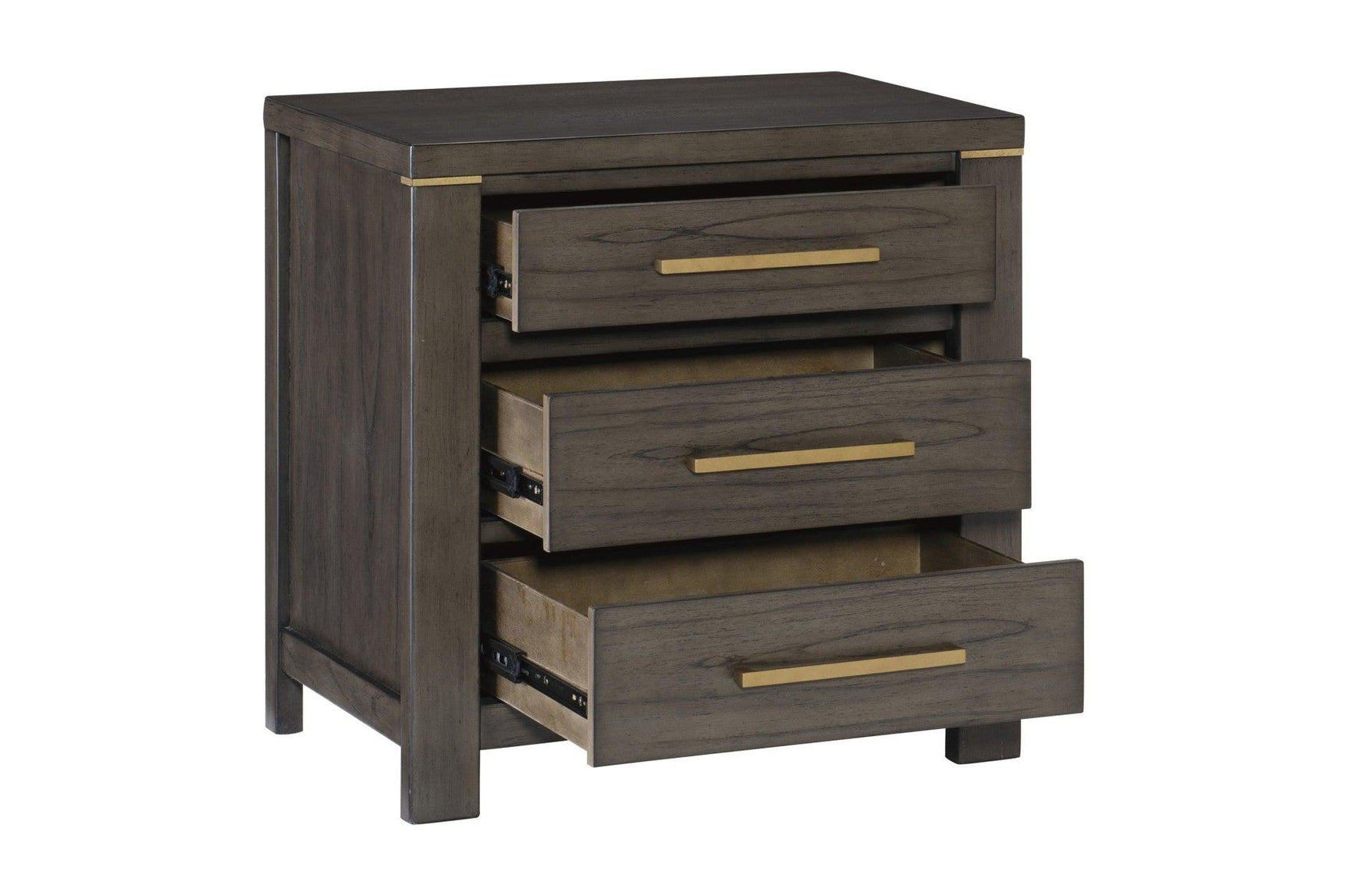 Open drawer in chest showing storage capacity