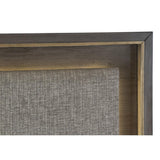 Close-up of LED backlit fabric headboard and USB ports on Scarlett Queen Bed