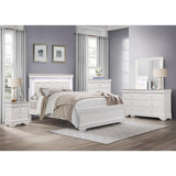 Lana White Faux Leather Tufted LED Full Size Bed angled view