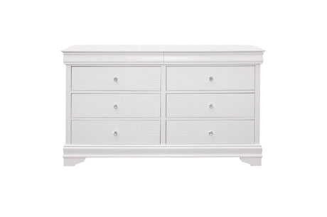 Lana White Faux Leather Tufted LED Panel Bedroom Set main bed front