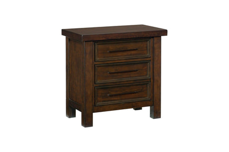 Side view of Logandale Brown Sleigh Bedroom Set bed