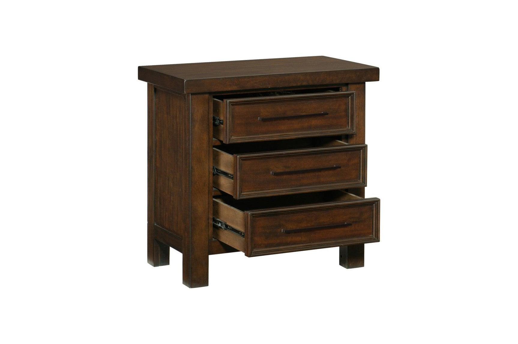 Logandale Brown Modern Transitional Solid Wood Sleigh Bedroom Set - Ella Furniture