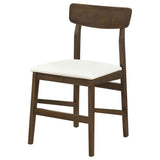 Merrin Dining Side Chair Off White and Walnut (Set of 2) — product image 4