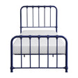 Bethany Blue Metal Twin Platform Bed front view