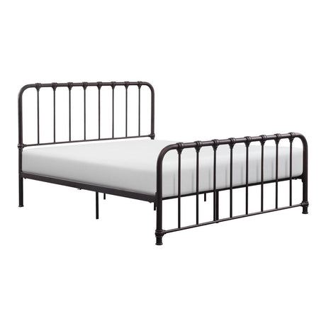 Bethany Dark Bronze Metal Frame Full Platform Bed side view