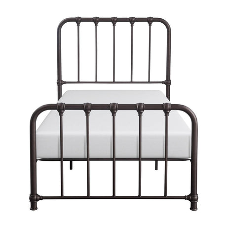 Bethany Dark Bronze Metal Twin Platform Bed front view