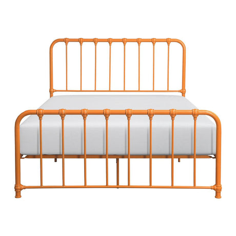 Bethany Orange Metal Queen Platform Bed front view