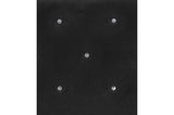 bedroom view of Salon Black Faux Leather Tufted LED Panel Bedroom Set bed