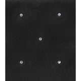 Salon Black Glamour Wood And Engineered Wood Faux Leather Upholstered Tufted LED Queen Panel Bed - fabric texture closeup