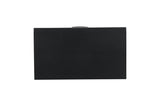 main view of Salon Black Faux Leather Tufted LED Panel Bedroom Set bed
