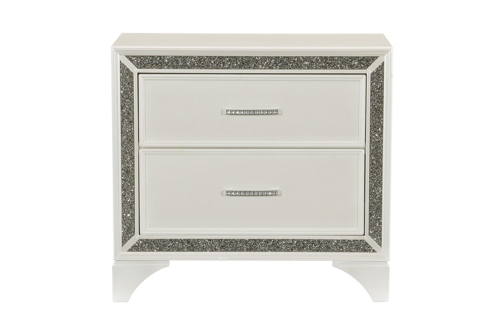 Side view of bedroom set showing dresser and nightstand