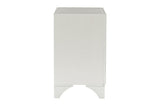 Main view of Salon White Faux Leather Tufted LED Panel Bedroom Set bed