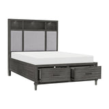 Footboard drawers open view of Wittenberry King Platform Bed