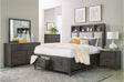Main view of Wittenberry Gray Fabric Upholstered Storage Bedroom Set bed