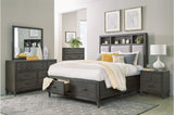 Main view of Wittenberry Gray Fabric Upholstered Storage Bedroom Set bed