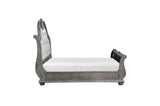 bedroom scene with Bennington Gray Upholstered bed