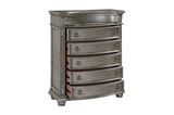 Bennington Gray Upholstered Tufted Panel Bedroom Set bed front view