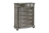 Bennington Gray Upholstered Tufted Panel Bedroom Set bed front view