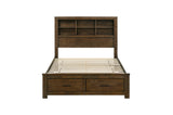 front view of dark brown dresser included in bedroom set