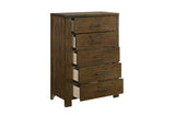 Sullivan dark brown platform bedroom set with bookcase storage