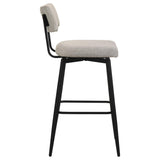 Levine Fabric Upholstered Swivel Bar Chair Cream Set of 2 — product image 8