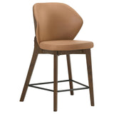 Randolph Upholstered Counter Height Chairs Butterscotch and Brown Set of 2 — product image 2