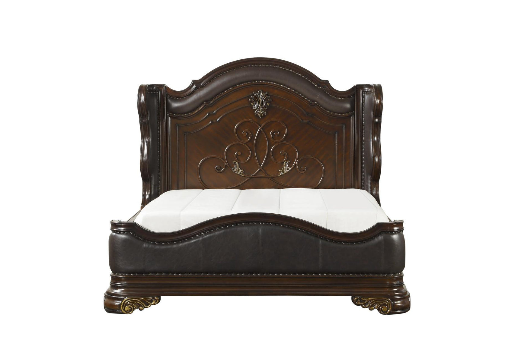 Royal Highlands Brown Cherry Bedroom Set bed main view