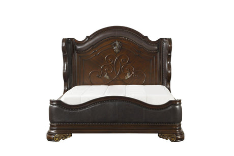 Royal Highlands Brown Cherry Bedroom Set bed main view