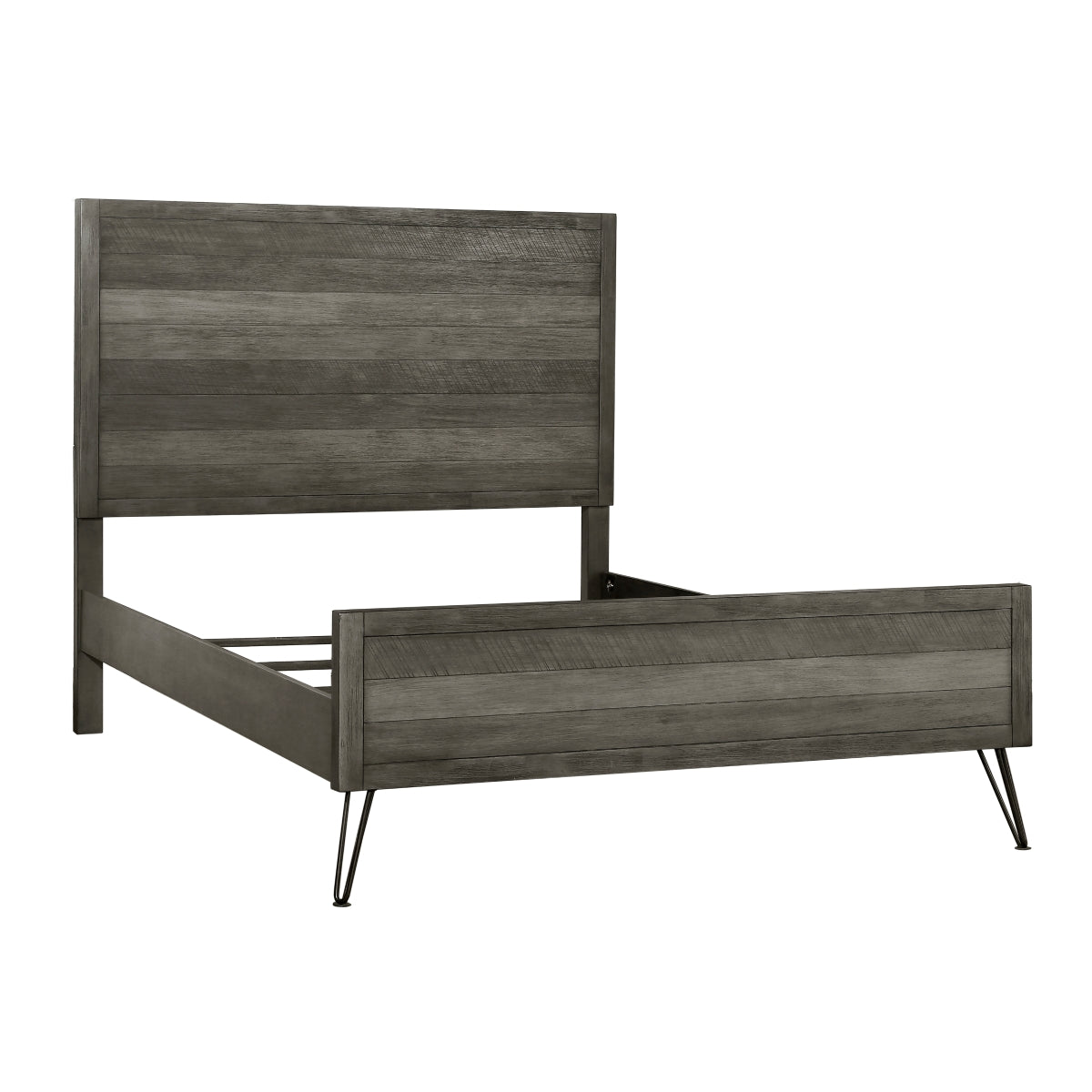 Close-up of Urbanite bed horizontal slat paneling