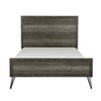 Urbanite Queen Bed front view showing 3-tone gray panel headboard