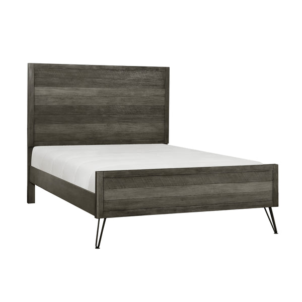 Side view of Urbanite Queen Bed with metal legs