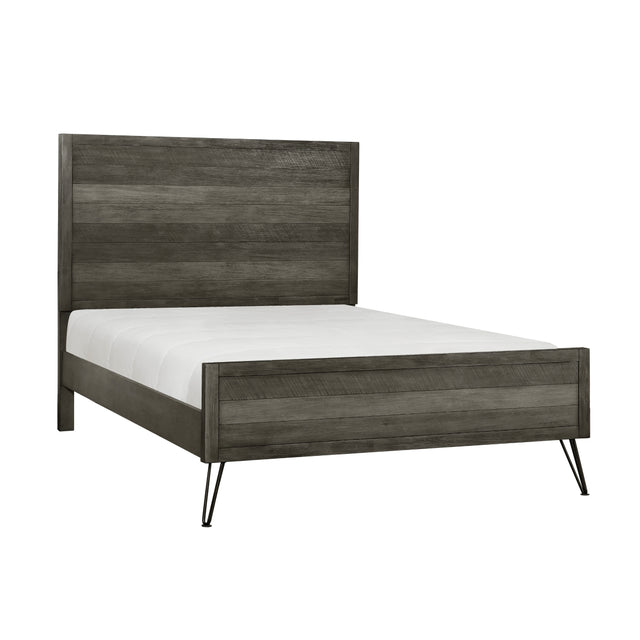 Side view of Urbanite Queen Bed with metal legs