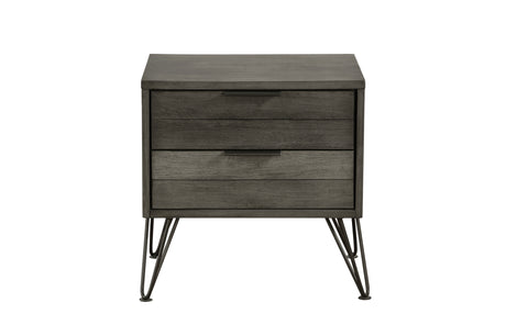 side view of Urbanite Gray Panel Bedroom Set bed