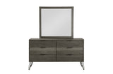 bedroom view of Urbanite Gray Panel Bedroom Set bed