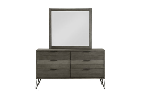 bedroom view of Urbanite Gray Panel Bedroom Set bed