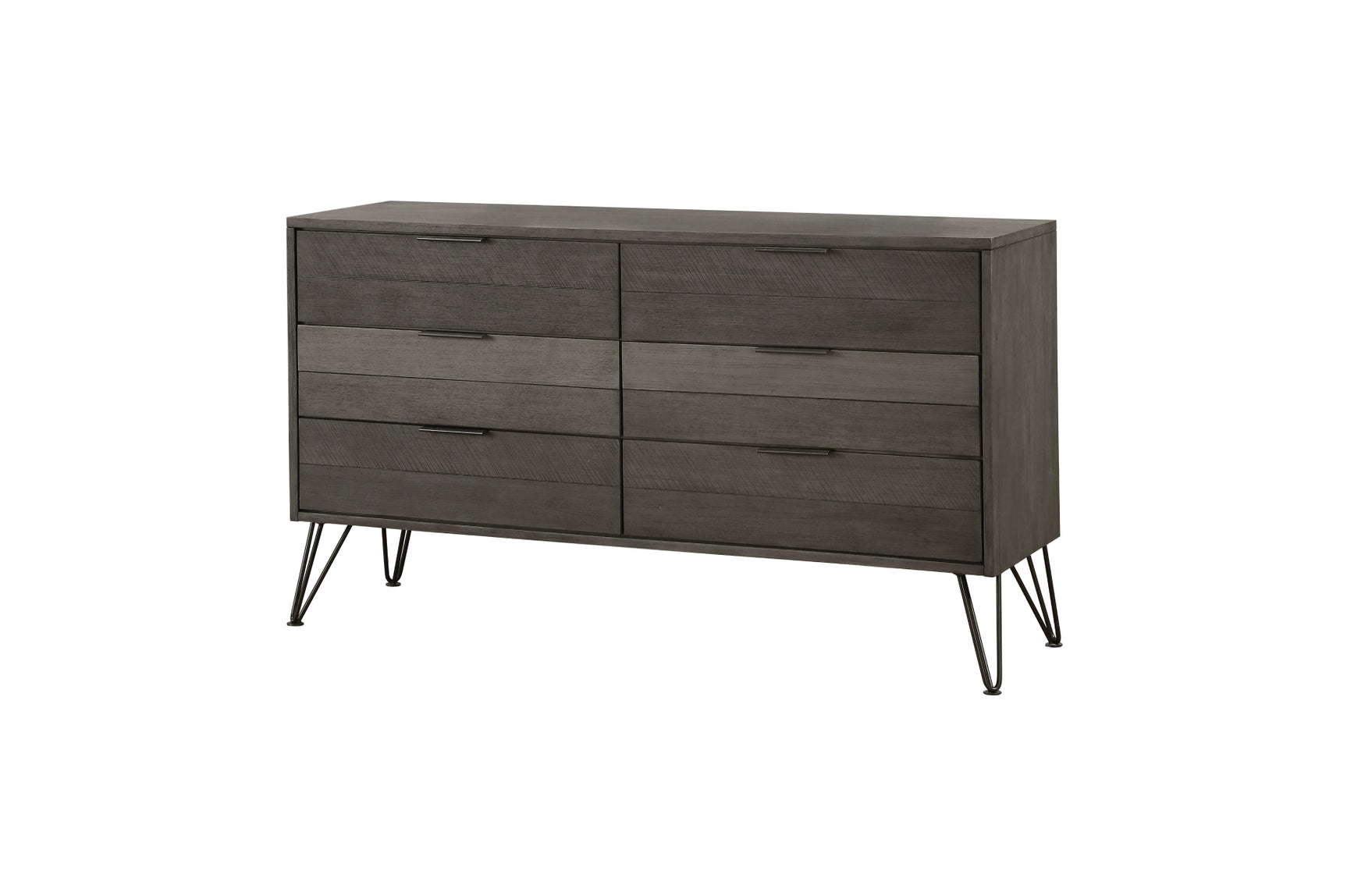 side view of Urbanite Gray Panel Bedroom Set bed