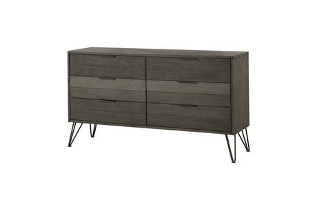 side view of Urbanite Gray Panel Bedroom Set bed