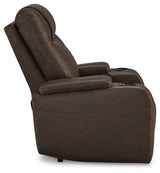 side view showing recliner profile