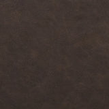 fabric swatch of umber faux leather upholstery