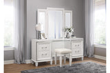 side view of Tamsin White faux leather LED storage platform bed