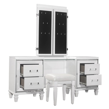 Tamsin Vanity tri-panel mirror folded view