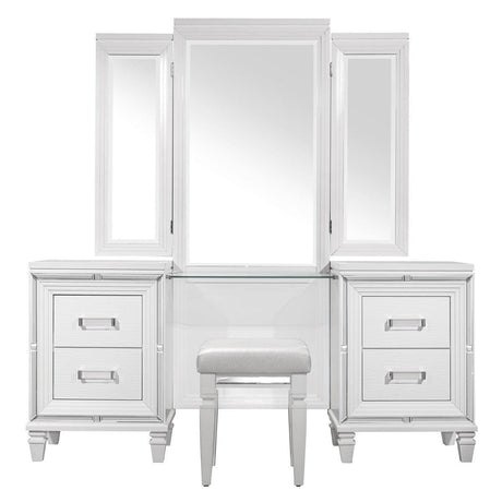 Tamsin Vanity Dresser side angle with drawers