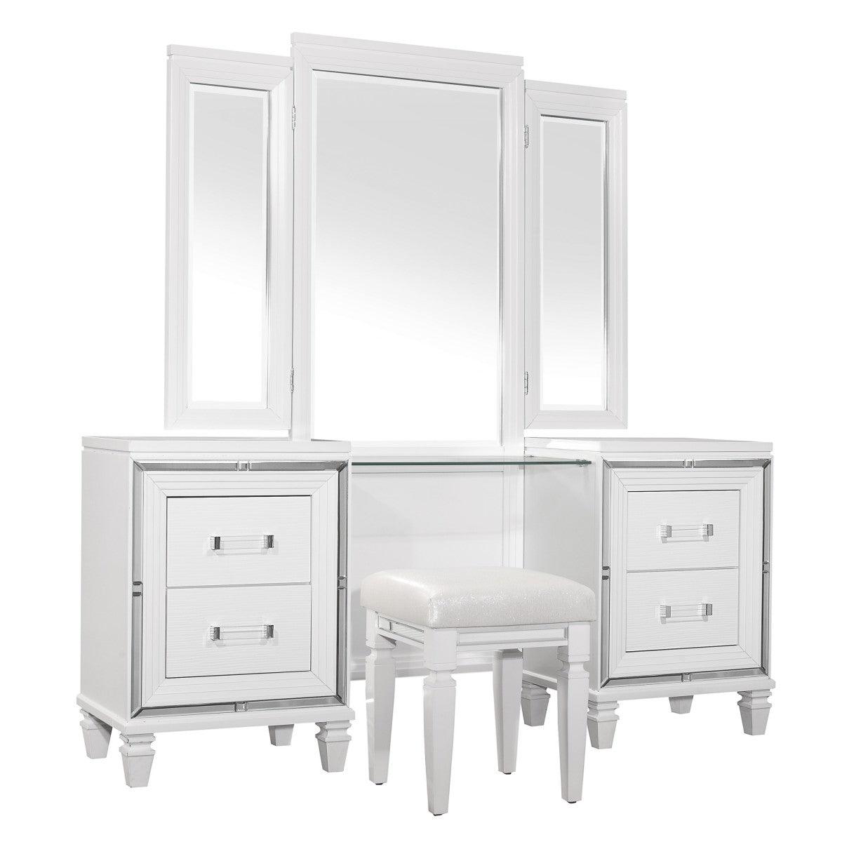 Tamsin Vanity Dresser close-up of drawers