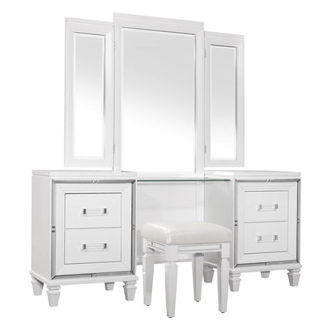 Tamsin Vanity Dresser close-up of drawers