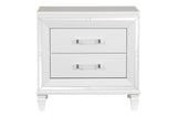 side profile view of Tamsin White bedroom set bed