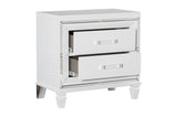 open storage compartment on Tamsin White platform bed